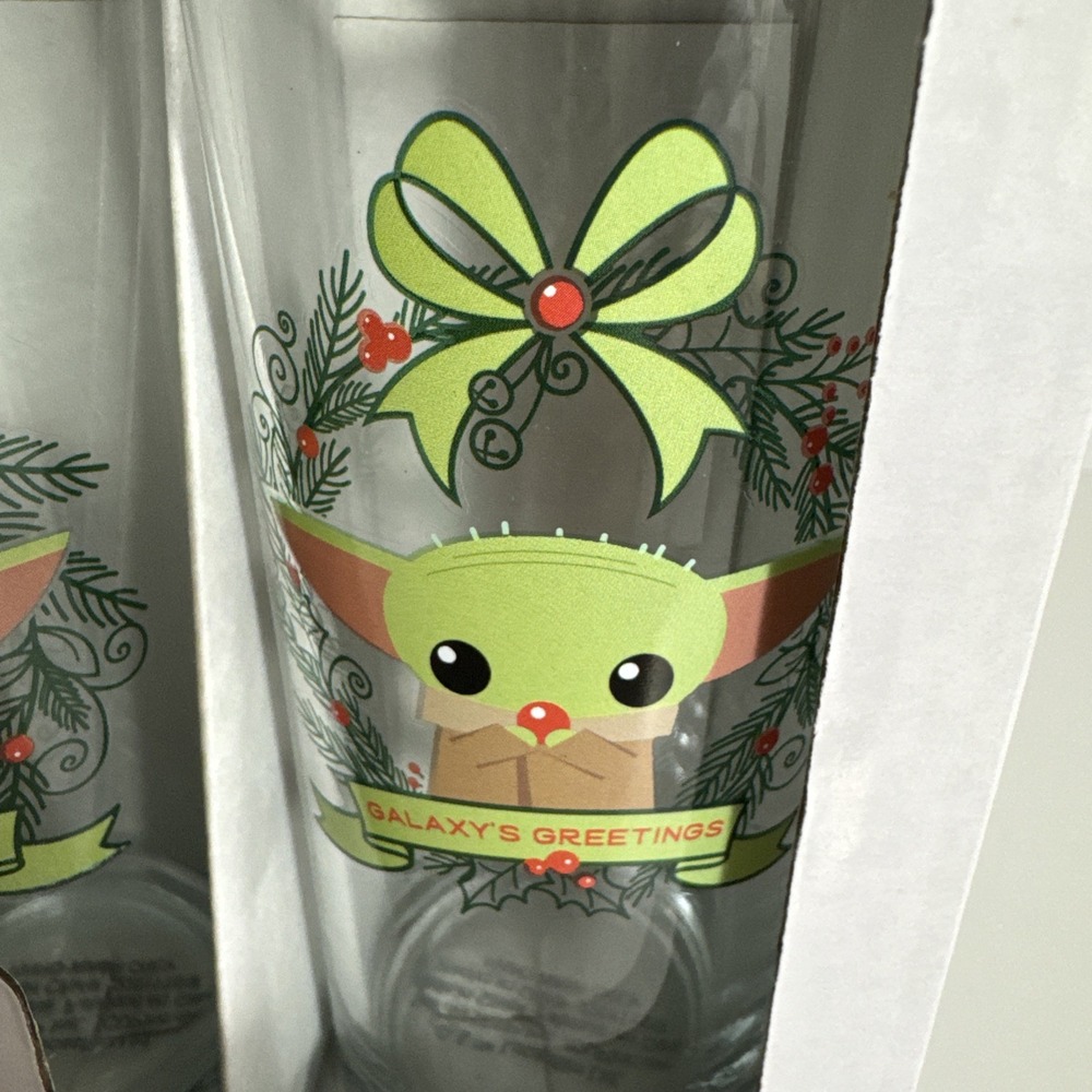 Disney Star Wars the Mandalorian Galaxy's Greetings 12oz Cooler Glass 2-pack‎ - Picture 3 of 8